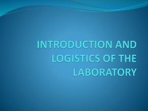 introduction and logistics of the laboratory