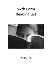 Click here for Sixth Form Reading List