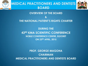 Chairman's Presentation on PATIENT'S RIGHTS CHARTER 43RD