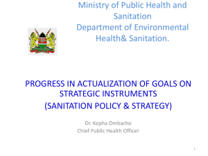 Ministry of Public Health and Sanitation Department - SWAP-bfz