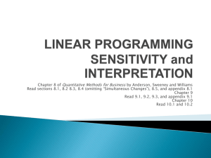 LinearProgrammingSensitivityFormulation Blackboard