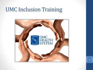 UMC Inclusion Training