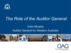 The Role of the Auditor General