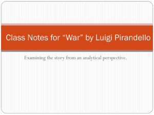 Class Notes - War