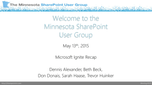 May 2015 MNSPUG - Minnesota SharePoint User Group