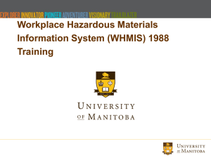 WHMIS 1988 Training Presentation