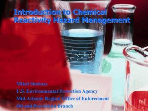 Chemical Reactivity Hazards Management