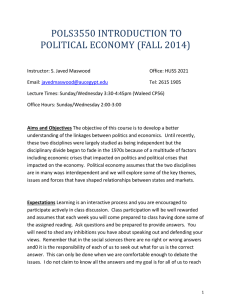 Lecture 2: Introduction to Political Economy
