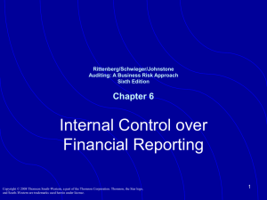 Audit Reporting on Internal Control