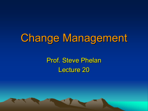 Change Mgt Lecture 20