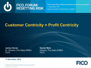 Customer Centricity = Profit Centricity