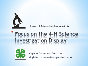 PowerPoint - Oregon 4-H Science Rich Inquiry - Oregon State 4-H