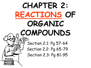 Organic Reactions 2.1- 2.3 - stpats-sch4u-sem1-2013