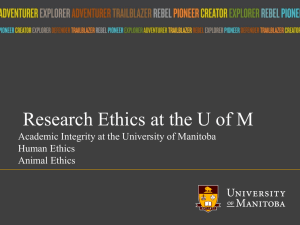 Research Ethics - PPTX - University of Manitoba