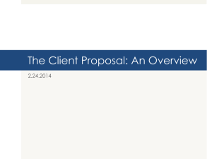 The Client Proposal
