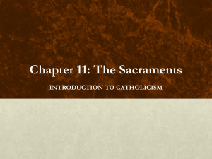 Chapter 11: The Sacraments - Midwest Theological Forum