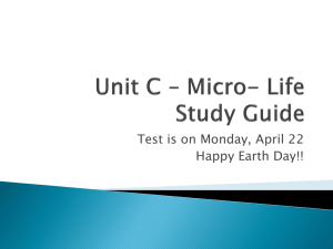 Unit C * Micro- Life Study Guide