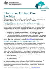 Issue #18 of the Information for Aged Care Providers Newsletter