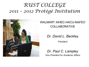 Rust College - MSI Student Success