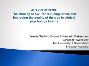 ACT on stress - Association for Contextual Behavioral Science