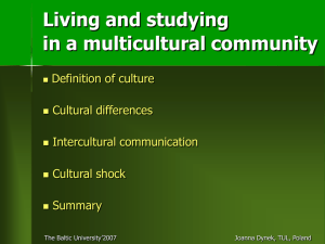 Living and studying in a multicultural community
