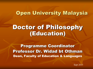 Preview slide - OUM - Open University Malaysia