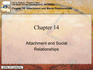 Attachment and Social Relationships