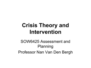Crisis Theory and Intervention