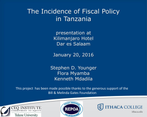 The Incidence of Fiscal Policy in Tanzania