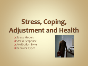 Stress, Coping, Adjustment and Health