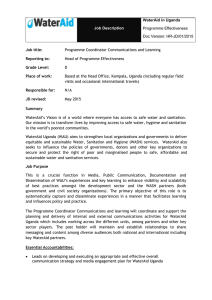 Job Description - Programme Coordinator Communications and