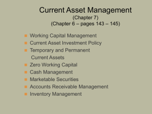 Chapter 15 - Managing Current Assets
