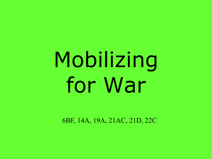 Mobilizing for War1