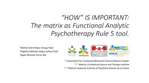 *How* is important: The matrix as Functional Analytic Psychotherapy