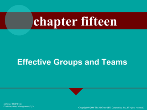 “Group” and “Team”