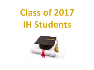 Class of 2017 IH Students