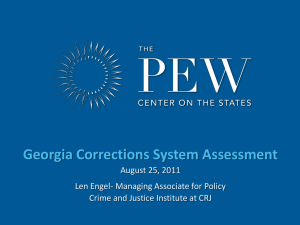 PEW Foundation Georgia Corrections System Assessment