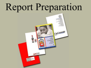 report preparation