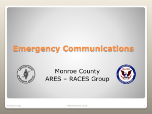 Emergency Communications - Bloomington Amateur Radio Club