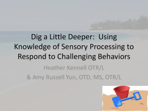 Dig a Little Deeper: Using Knowledge of Sensory Processing to