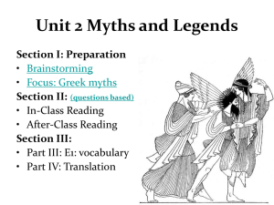 Unit 2 Myths and Legends