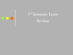 1st Semester Exam Review2