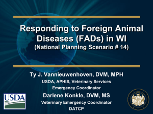 Animal Health and Emergency Management