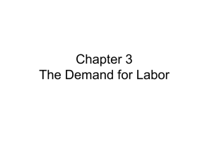 Ch.3: The Demand for Labor
