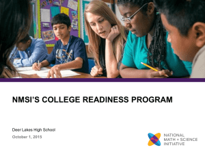 NMSI's College Readiness Program