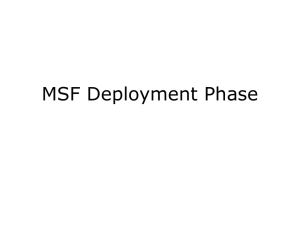 MSF Deploying Phase