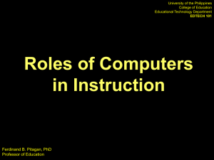 Roles of Computers in Instruction