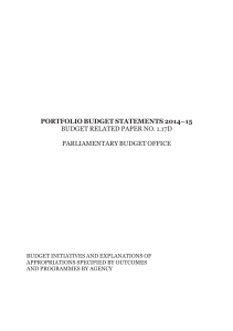 portfolio budget statements 2014–15