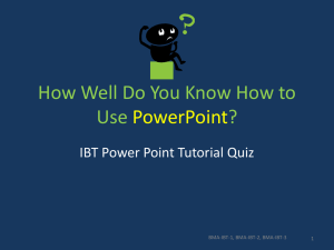 PowerPoint Tutorials Quiz