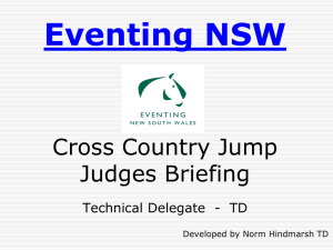Horsetrial NSW Cross Country Jump Judges Briefing